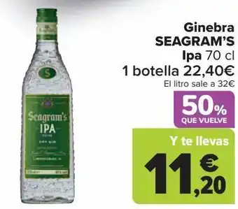 Carrefour Ginebra seagram's ipa oferta