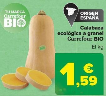Carrefour Calabaza ecológica a granel carrefour bio oferta