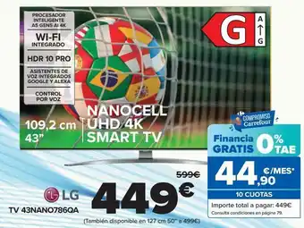 Carrefour Lg tv 43nano786qa oferta
