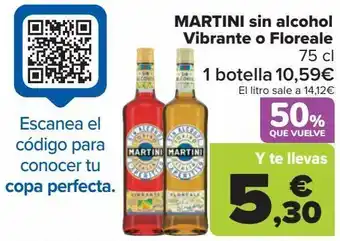 Carrefour Martini sin alcohol vibrante o floreale oferta