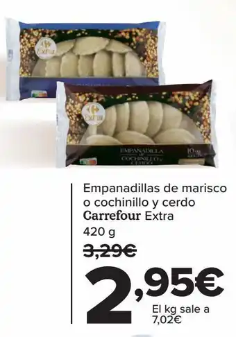 Carrefour Empanadillas de marisco o cochinillo y cerdo carrefour extra oferta
