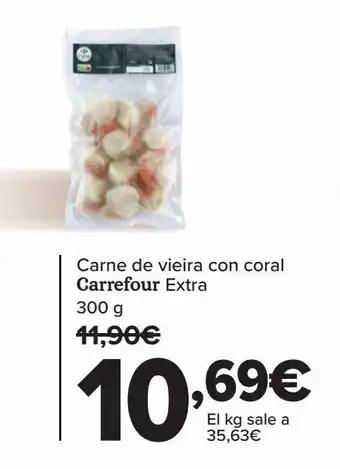 Carrefour Carne de vieira con coral carrefour extra oferta