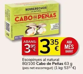 Berberechos cabo de peñas
