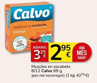 Consum Mejillones en escabeche calvo oferta