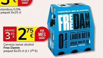 Consum Cerveza sin alcohol free damm oferta