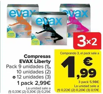 Carrefour Compresas evax liberty oferta