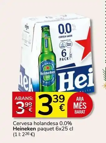 Consum Cerveza sin alcohol heineken oferta