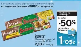 Caprabo Masa de hojaldre buitoni oferta