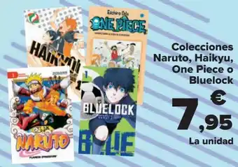 Carrefour Colecciones naruto, kaikyu, one piece o bluelock oferta