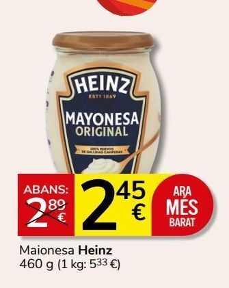 Consum Mayonesa heinz oferta