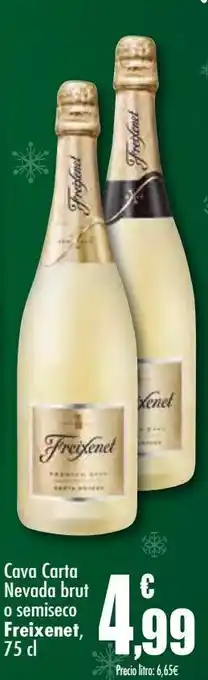 Cava carta nevada brut o semiseco freixenet