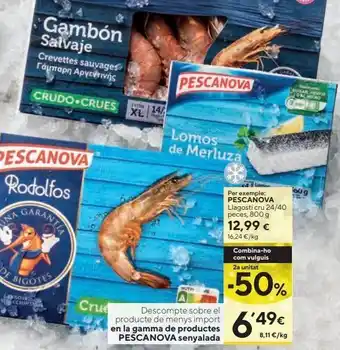 Caprabo Langostinos crudos pescanova oferta