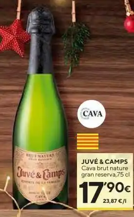 Caprabo Cava brut nature juvé y camps oferta