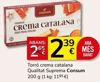 Consum Turrón de crema consum oferta