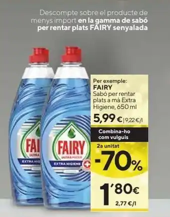 Caprabo Jabón fairy oferta