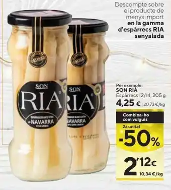 Caprabo Espárragos son ria oferta