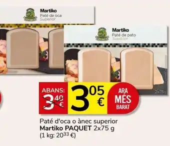 Consum Paté de oca martiko oferta