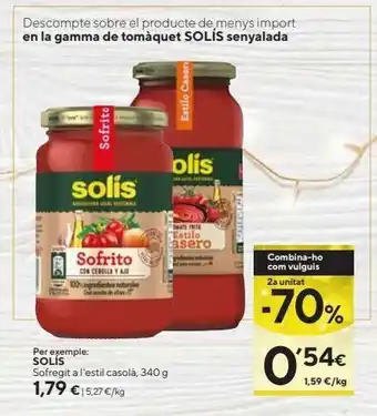Caprabo Sofrito solís oferta