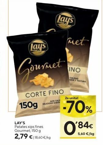 Caprabo Patatas fritas lay's oferta