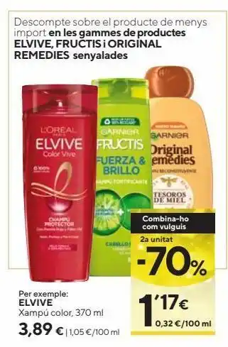 Caprabo Champú elvive oferta