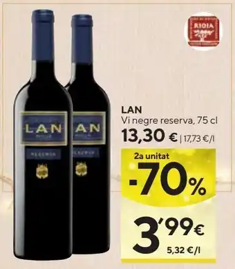 Caprabo Vino tinto lan oferta