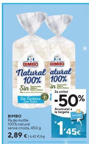 Caprabo Pan de molde bimbo oferta