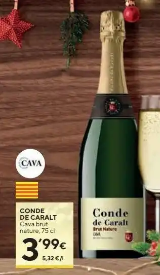 Caprabo Cava brut nature conde de caralt oferta