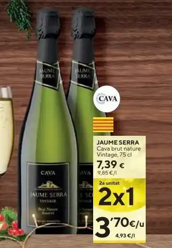 Caprabo Cava brut nature jaume serra oferta