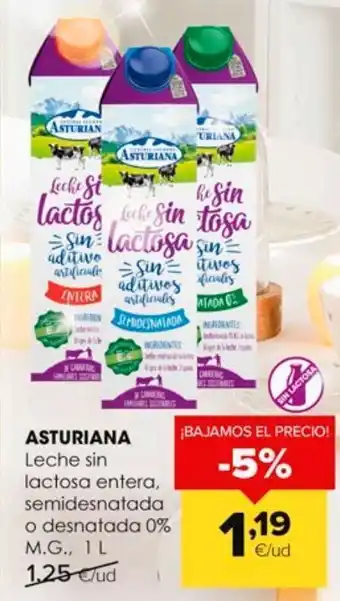 Autoservicios Familia Leche sin lactosa central lechera asturiana oferta