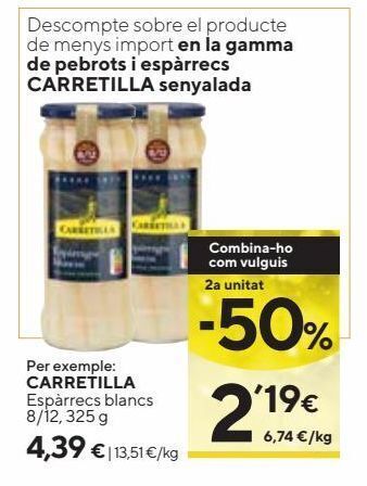 Caprabo Espárragos carretilla oferta