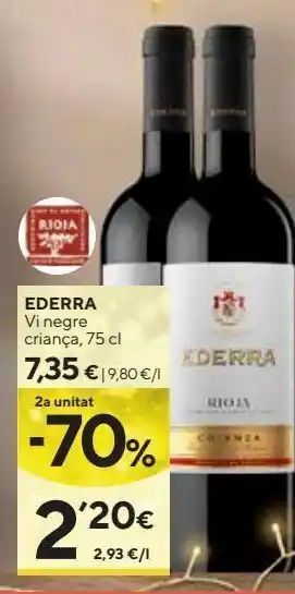 Caprabo Vino crianza ederra oferta