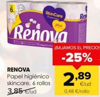 Autoservicios Familia Papel higiénico renova oferta