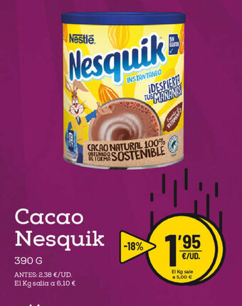 AhorraMas Cacao Nesquik 390g oferta