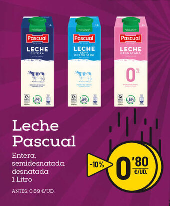 AhorraMas Leche Pascual 1L oferta