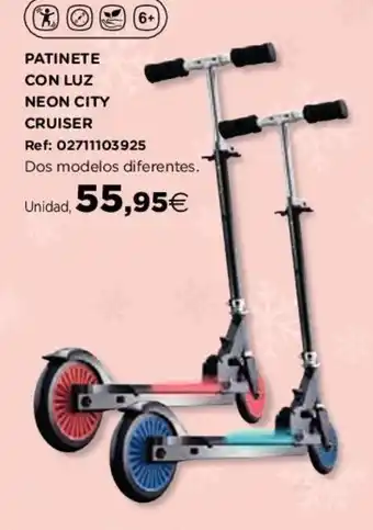 Hipercor Patinete Con Luz Neon City Cruiser oferta