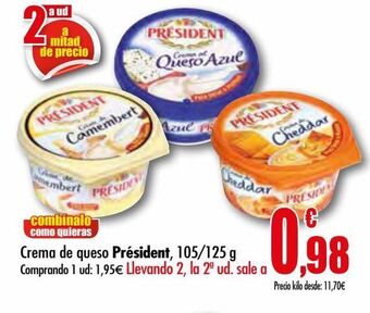 Crema de queso président