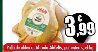 Unide Supermercados Pollo de aldea certificado aldelis oferta