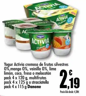 Unide Supermercados Yogur activia cremoso de frutos silvestres oferta