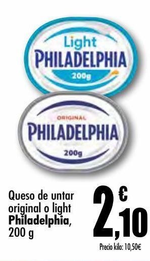 Unide Supermercados Queso de untar original o light philadelphia oferta