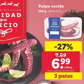 Lidl Pulpo cocido lidl oferta