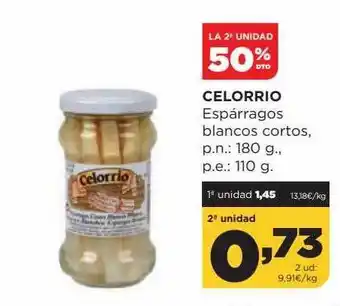 Alimerka La 2a unidad 50% dto celorrio espárragos blancos cortos oferta