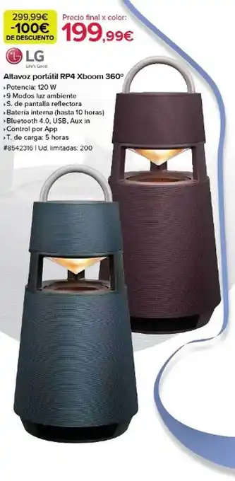 Costco Lg altavoz portátil r xboom p° oferta