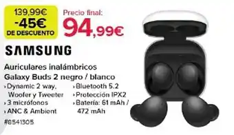 Costco Samsung auriculares inalámbricos galaxy buds 2 negro blanco oferta