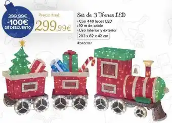 Costco Set de 3 trenes led oferta