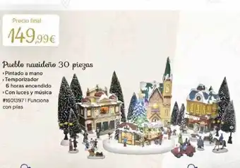 Costco Pueblo navideño 30 piezas oferta
