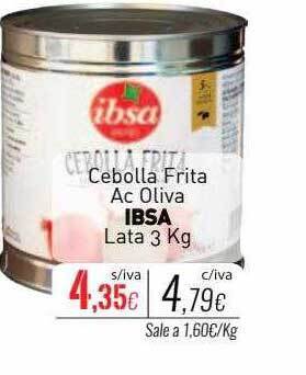 Cuevas Cash Cebolla frita ac oliva ibsa lata oferta
