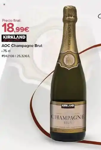 Costco Kirkland aoc champagne brut oferta