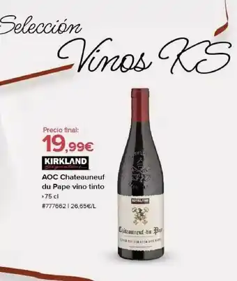 Costco Kirkland aoc hateauneuf du pape vino tinto oferta