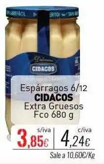 Cuevas Cash Espárragos 6-12 cidacos extra gruesos fco oferta