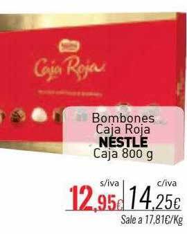 Cuevas Cash Bombones caja roja nestle caja oferta